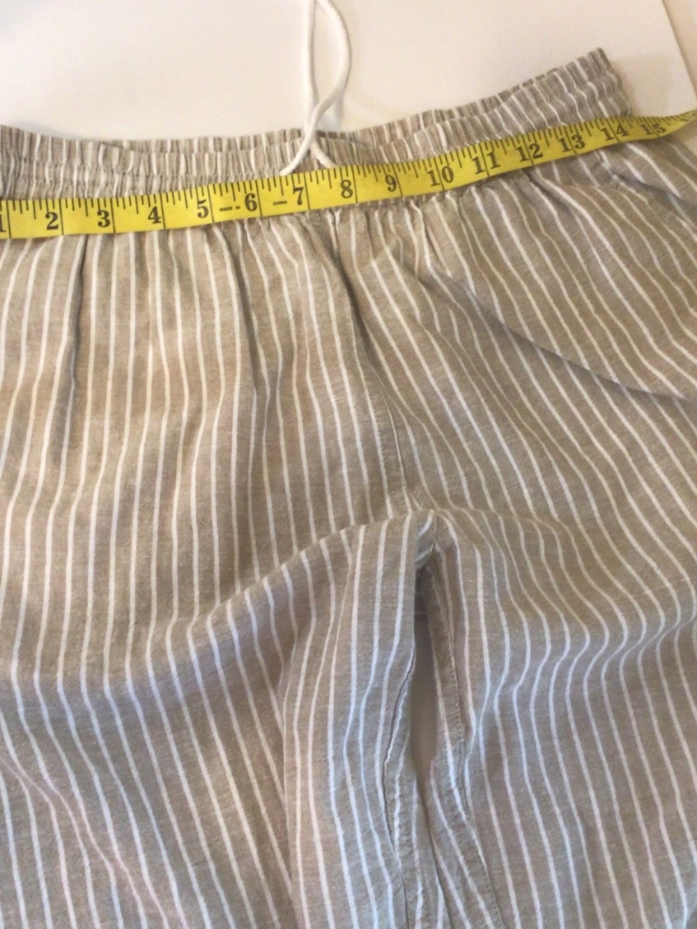 Beachlunchlounge Linen Pant Size Small Stripes Coastal Grandma Wide Leg Beachy - Picture 7 of 10